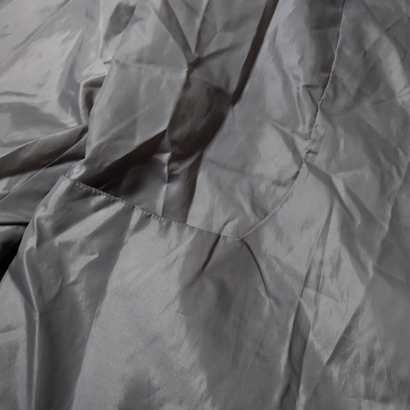 Vintage Silver Winter Puffer Jacket Long Parka Gray Designer oversized XXL - Picture 2 of 5